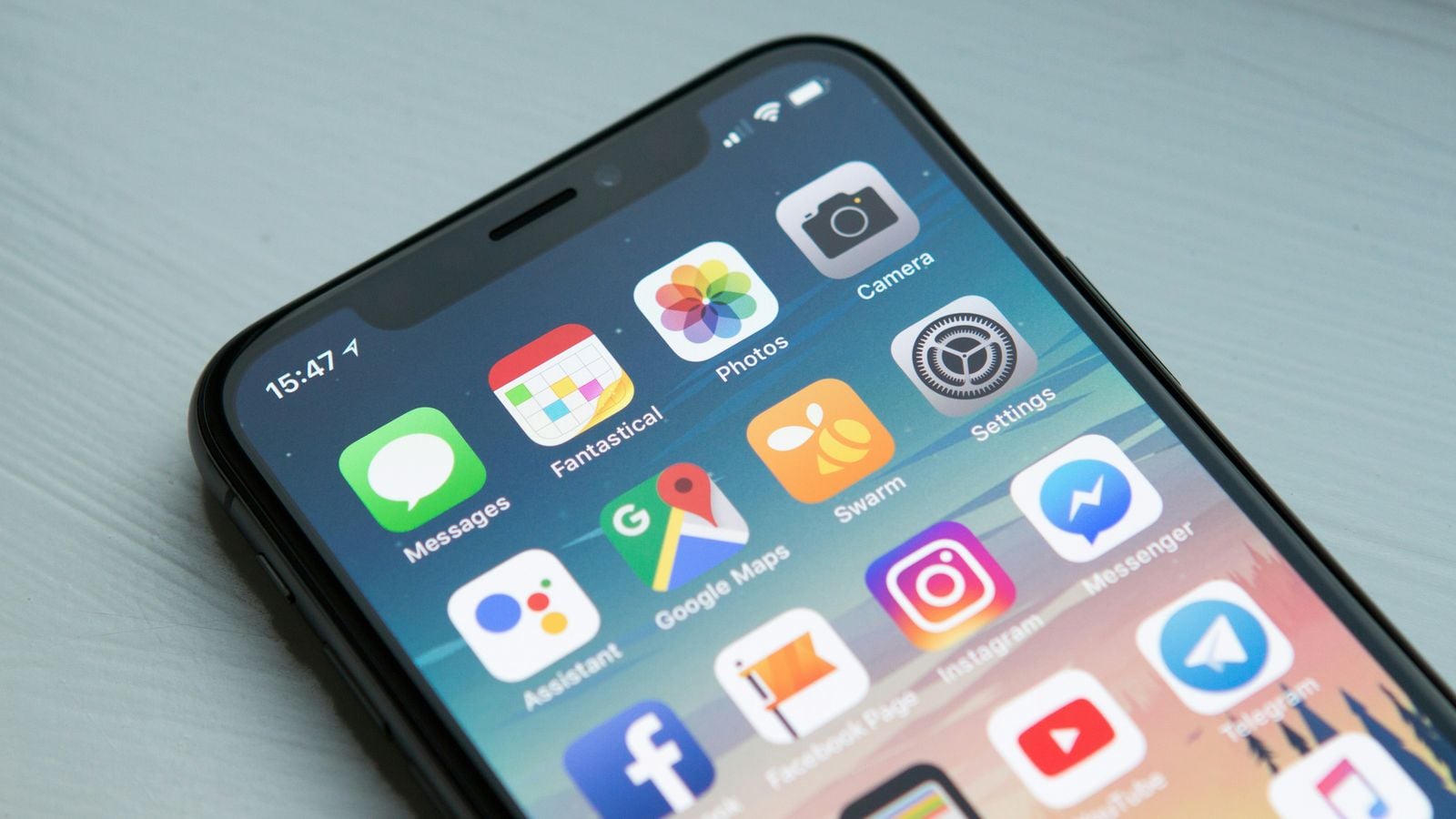 Smartphone Homescreen mit App Icons